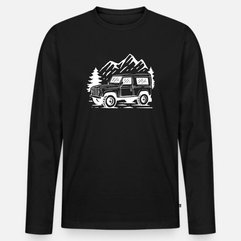 Offroad 4x4 - Männer Premium Bio Langarmshirt - Schwarz