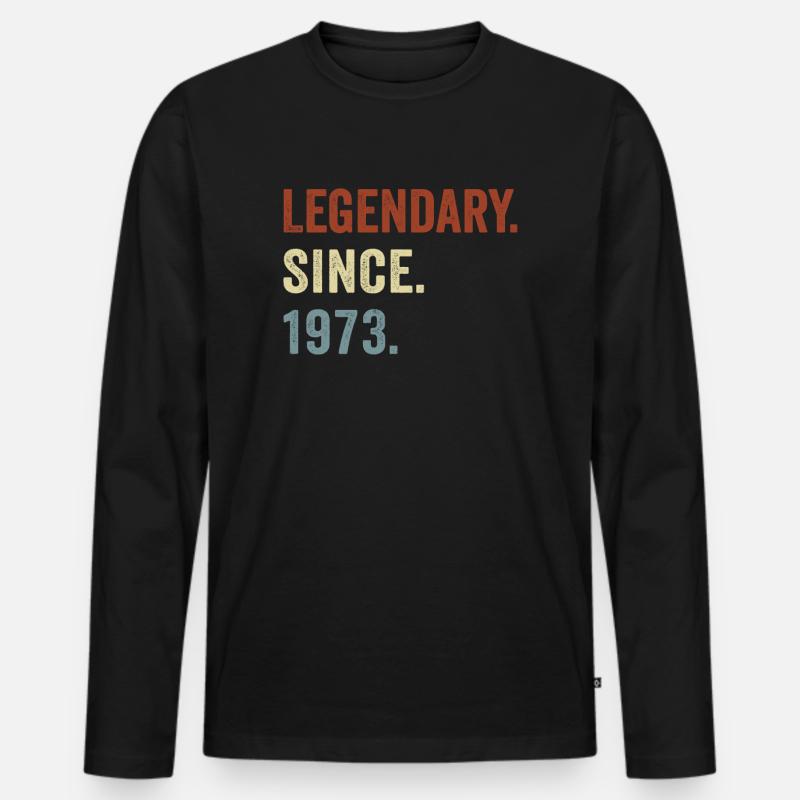 Legendary since 1973 - Männer Premium Bio Langarmshirt - Schwarz