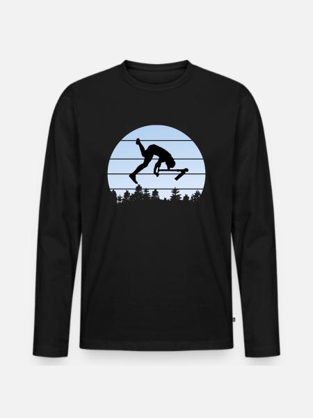 freestyle scooter - Men's Premium Organic Long Sleeve Shirt - black