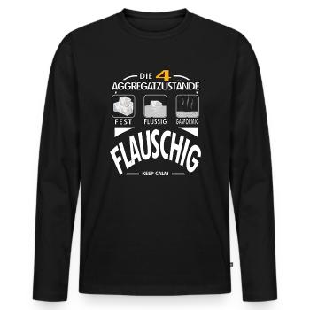 Physik 4 Aggregatzustände Flauschig Dick Geschenk - Männer Premium Bio Langarmshirt - Schwarz - Vorne - Nico (187cm)