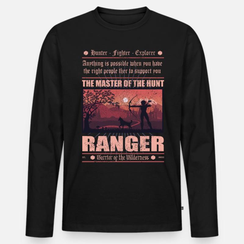 Ranger 2 - Männer Premium Bio Langarmshirt - Schwarz