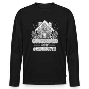 Lebkuchen Haus Konstrukteur Hersteller Geschenk - Männer Premium Bio Langarmshirt - Schwarz - Vorne - Nico (187cm)