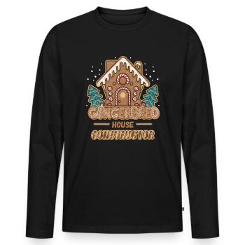 Lebkuchen Haus Konstrukteur Hersteller Geschenk - Männer Premium Bio Langarmshirt - Schwarz - Vorne - Nico (187cm)