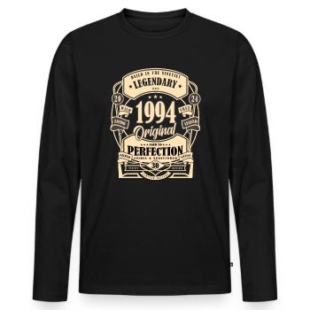30e anniversaire, cadeau, légende, Original, 1994 - T-shirt manches longues Premium bio Homme - noir - Devant - Nico (187cm)