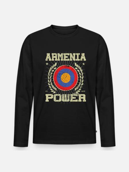 Cool Armenia, Design - Men's Premium Organic Long Sleeve Shirt - black