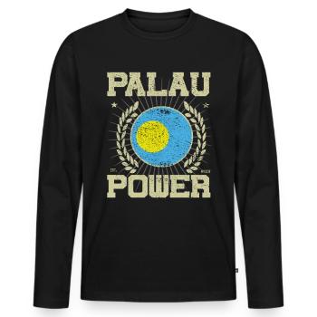 Cool Palau, Design - T-shirt manches longues Premium bio Homme - noir - Devant - Nico (187cm)
