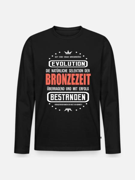 Bronzezeit überragend und mit Erfolg bestanden. - Männer Premium Bio Langarmshirt - Schwarz