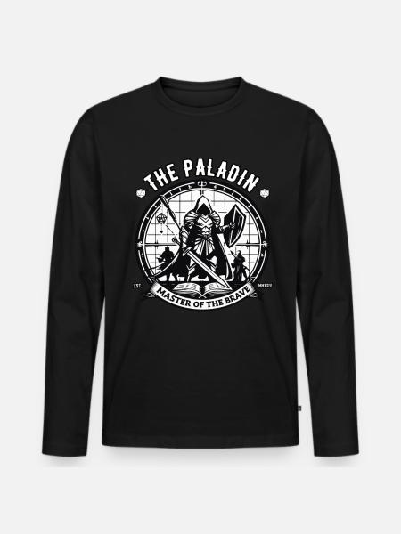 Rollespil Paladin-design til rollespilleren - Premium økologisk langærmet T-shirt til mænd - sort
