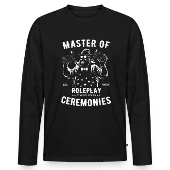 Game Master Roleplay, Master of Ceremonies - Men's Premium Organic Long Sleeve Shirt - black - Front - Nico (187cm)