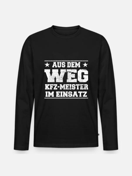 Out of the way: master mechanics in action Design - Men's Premium Organic Long Sleeve Shirt - black