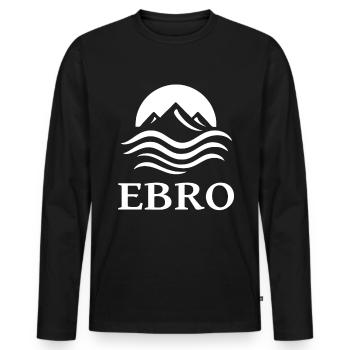 Cool Ebro River Design for the Rivers Fan - Men's Premium Organic Long Sleeve Shirt - black - Front - Nico (187cm)