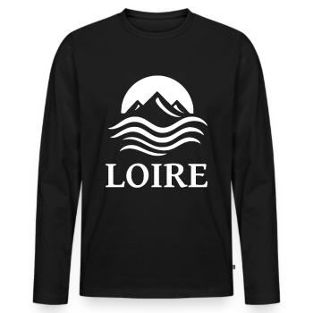cool Loire River design for the rivers fan - Men's Premium Organic Long Sleeve Shirt - black - Front - Nico (187cm)
