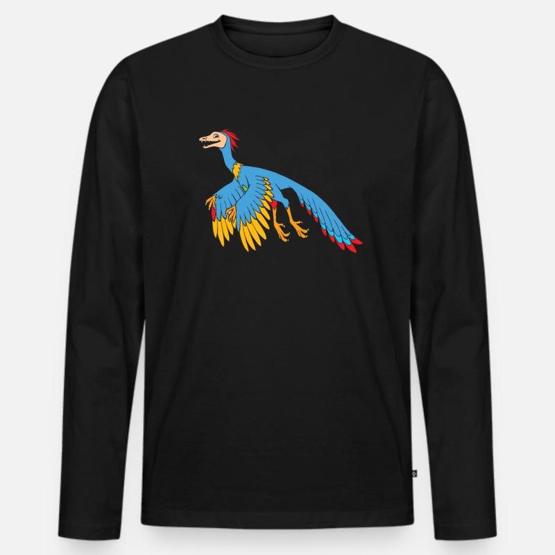 Archaeopteryx - Männer Premium Bio Langarmshirt - Schwarz
