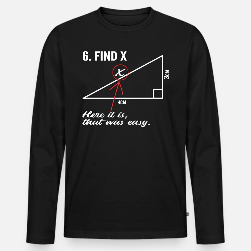 Suchen x - Männer Premium Bio Langarmshirt - Schwarz