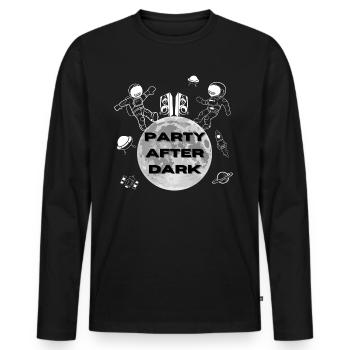 FÊTE APRÈS LA TOMBÉE DE LA NUIT - T-shirt manches longues Premium bio Homme - noir - Devant - Nico (187cm)