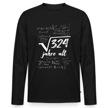 18 Jahre Geburtstag Mathematik Mathe Mathematiker - Männer Premium Bio Langarmshirt - Schwarz - Vorne - Nico (187cm)