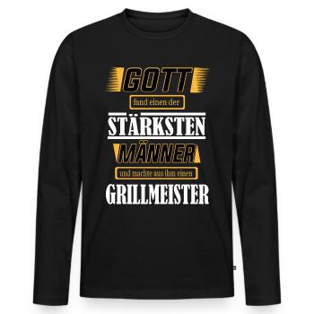 stärksten, einer der coolsten Männer der Welt - Männer Premium Bio Langarmshirt - Schwarz - Vorne - Nico (187cm)