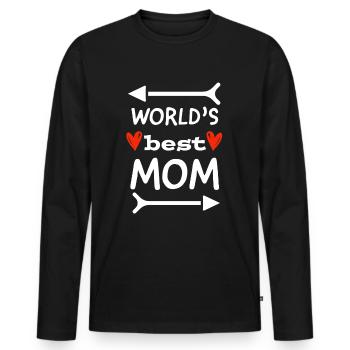Mother's Day Mother's Day Mother's Day Mothers day - Men's Premium Organic Long Sleeve Shirt - black - Front - Nico (187cm)