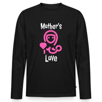 Mother's Day Mother's Day Mother's Day Mothers day - Men's Premium Organic Long Sleeve Shirt - black - Front - Nico (187cm)