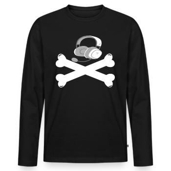 Gaming Retro Gift Idea - Men's Premium Organic Long Sleeve Shirt - black - Front - Nico (187cm)