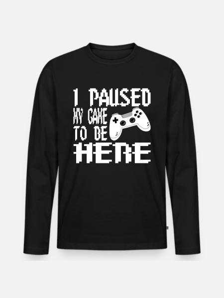 Gaming Retro Geschenkidee - Männer Premium Bio Langarmshirt - Schwarz