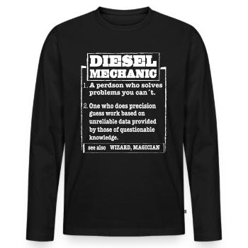 Mechanic Car Car Gift Idea - Men's Premium Organic Long Sleeve Shirt - black - Front - Nico (187cm)