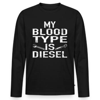 Mechaniker KFZ Auto Geschenkidee - Männer Premium Bio Langarmshirt - Schwarz - Vorne - Nico (187cm)