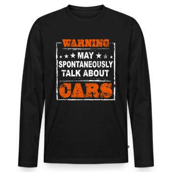 Idée cadeau de voiture mécanique - T-shirt manches longues Premium bio Homme - noir - Devant - Nico (187cm)