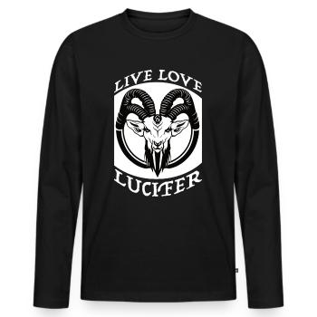 Occult Demon Lucifer goat Geschenkidee - Männer Premium Bio Langarmshirt - Schwarz - Vorne - Nico (187cm)