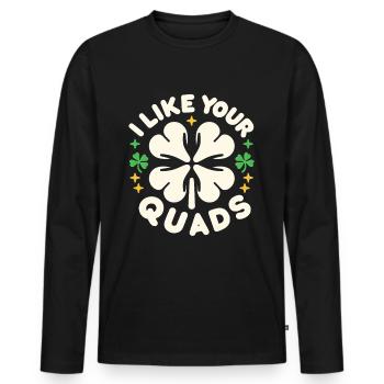 I Like Your Quads 14 - Männer Premium Bio Langarmshirt - Schwarz - Vorne - Nico (187cm)