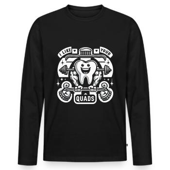 I Like Your Quads 16 - Männer Premium Bio Langarmshirt - Schwarz - Vorne - Nico (187cm)