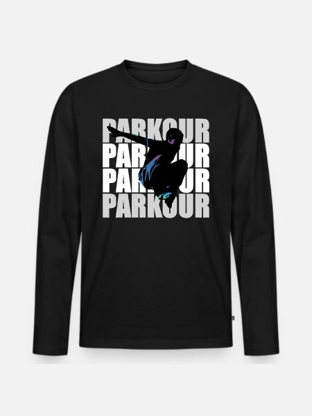 Parkour - Men's Premium Organic Long Sleeve Shirt - black