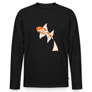 Koi - Männer Premium Bio Langarmshirt - Schwarz - Vorne - Nico (187cm)