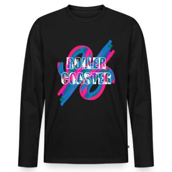 Achterbahn - Roller Coaster - Männer Premium Bio Langarmshirt - Schwarz - Vorne - Nico (187cm)
