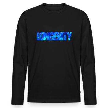 Longevity - Männer Premium Bio Langarmshirt - Schwarz - Vorne - Nico (187cm)