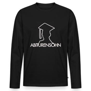 Lustig - Abitur/ Abi/ Abschluss - Männer Premium Bio Langarmshirt - Schwarz - Vorne - Nico (187cm)