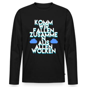 Fallschirmspringen - Männer Premium Bio Langarmshirt - Schwarz - Vorne - Nico (187cm)