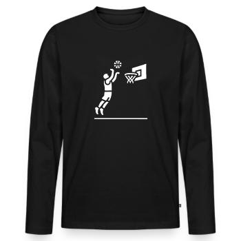 Basketball - Men's Premium Organic Long Sleeve Shirt - black - Front - Nico (187cm)