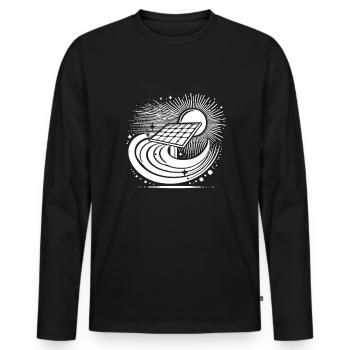 Photovoltaics - Solar - Men's Premium Organic Long Sleeve Shirt - black - Front - Nico (187cm)
