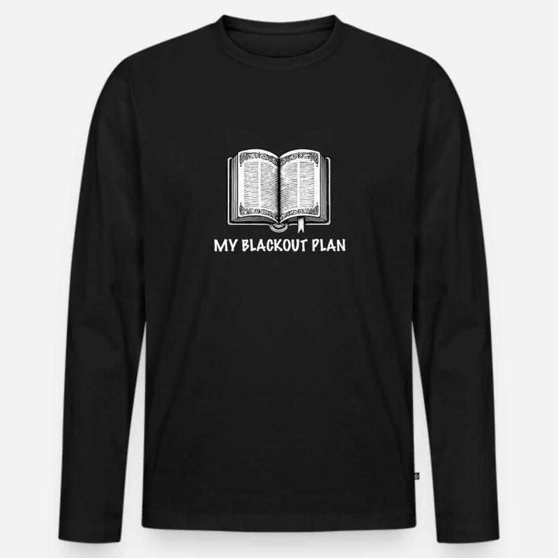Stromausfall Plan - Männer Premium Bio Langarmshirt - Schwarz