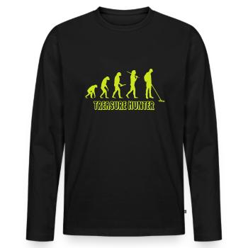 Detectorists Evolution - Men's Premium Organic Long Sleeve Shirt - black - Front - Nico (187cm)