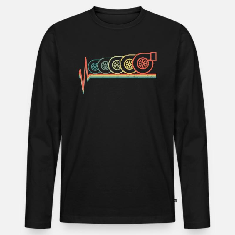 Turbo - Männer Premium Bio Langarmshirt - Schwarz