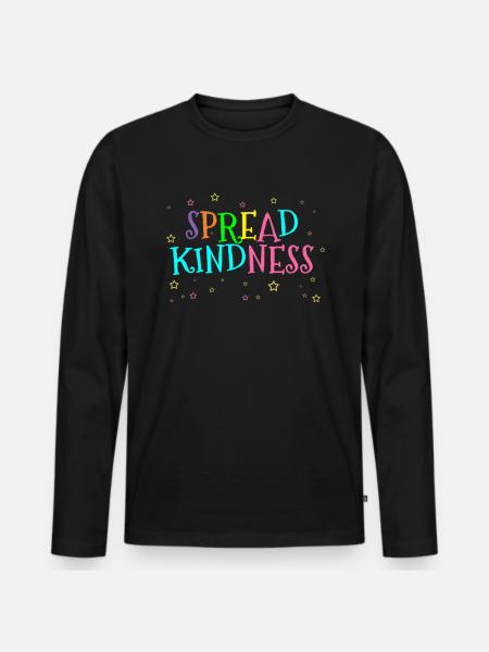 friendliness - Men's Premium Organic Long Sleeve Shirt - black