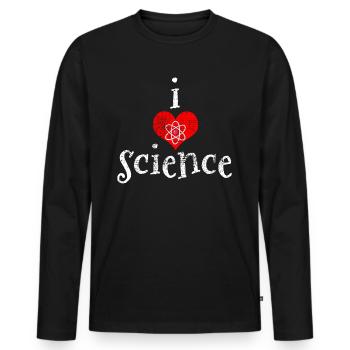 Science science science - T-shirt manches longues Premium bio Homme - noir - Devant - Nico (187cm)