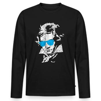 Ludwig van Beethoven - T-shirt manches longues Premium bio Homme - noir - Devant - Nico (187cm)