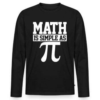 Pi Day - T-shirt manches longues Premium bio Homme - noir - Devant - Nico (187cm)