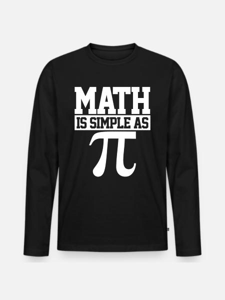 Pi Day - Men's Premium Organic Long Sleeve Shirt - black
