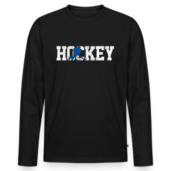 Eishockey Eishockey - Männer Premium Bio Langarmshirt - Schwarz - Vorne - Nico (187cm)