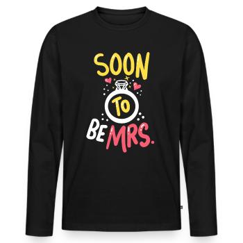 wedding - Men's Premium Organic Long Sleeve Shirt - black - Front - Nico (187cm)