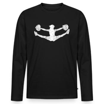 Cheerleader split - Men's Premium Organic Long Sleeve Shirt - black - Front - Nico (187cm)